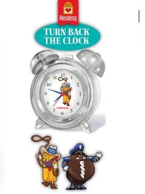 Clear Hostess Twinkie the Kid Novelty Alarm Clock- Vintage new in box